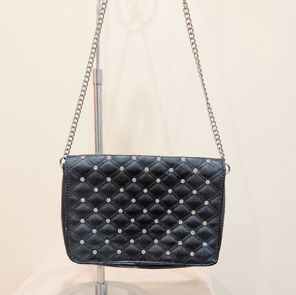 Charming Charlie Black Quilted Crossbody Bag